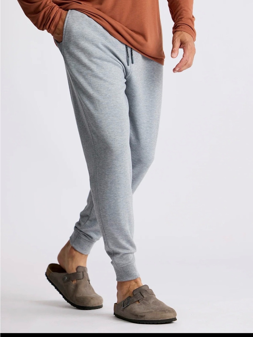 Free Fly Men's Bamboo Lightweight Fleece Jogger - Heather Grey